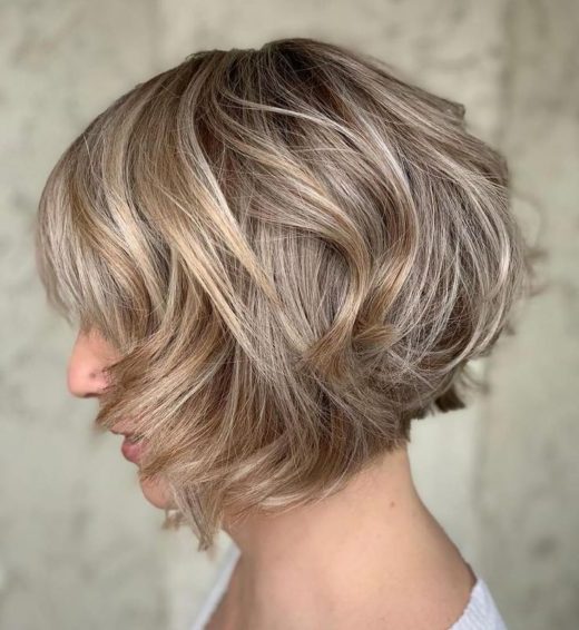 fine hair tapered inverted bob