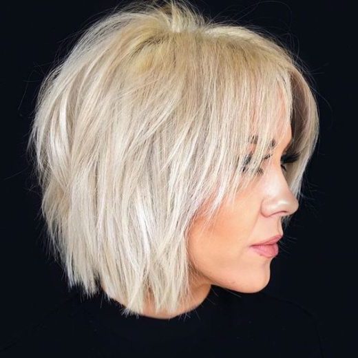 jaw length edgy choppy bob