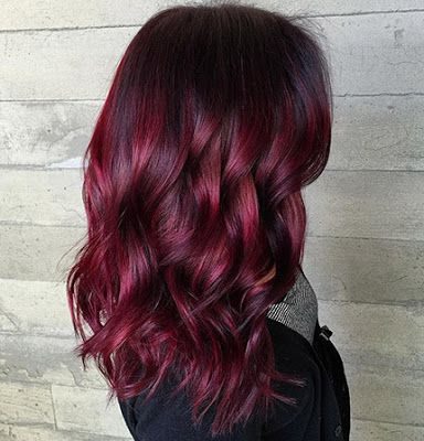 plum burgundy hair color