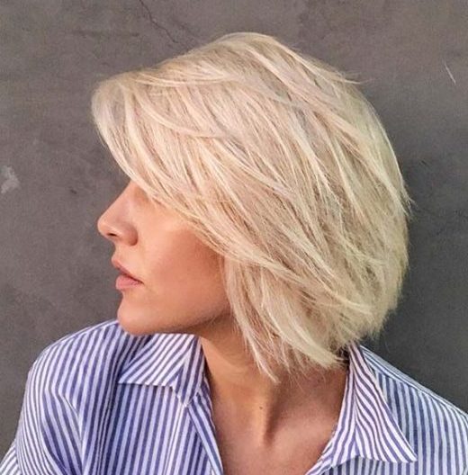 shoulder length layered bob