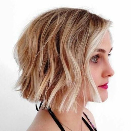 thick hair choppy bob cut