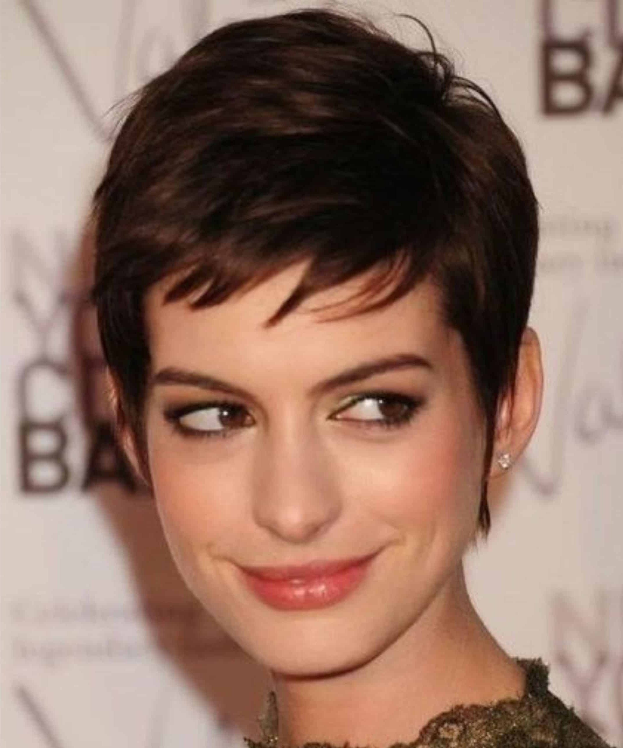 anne hathaway pixie cut back view