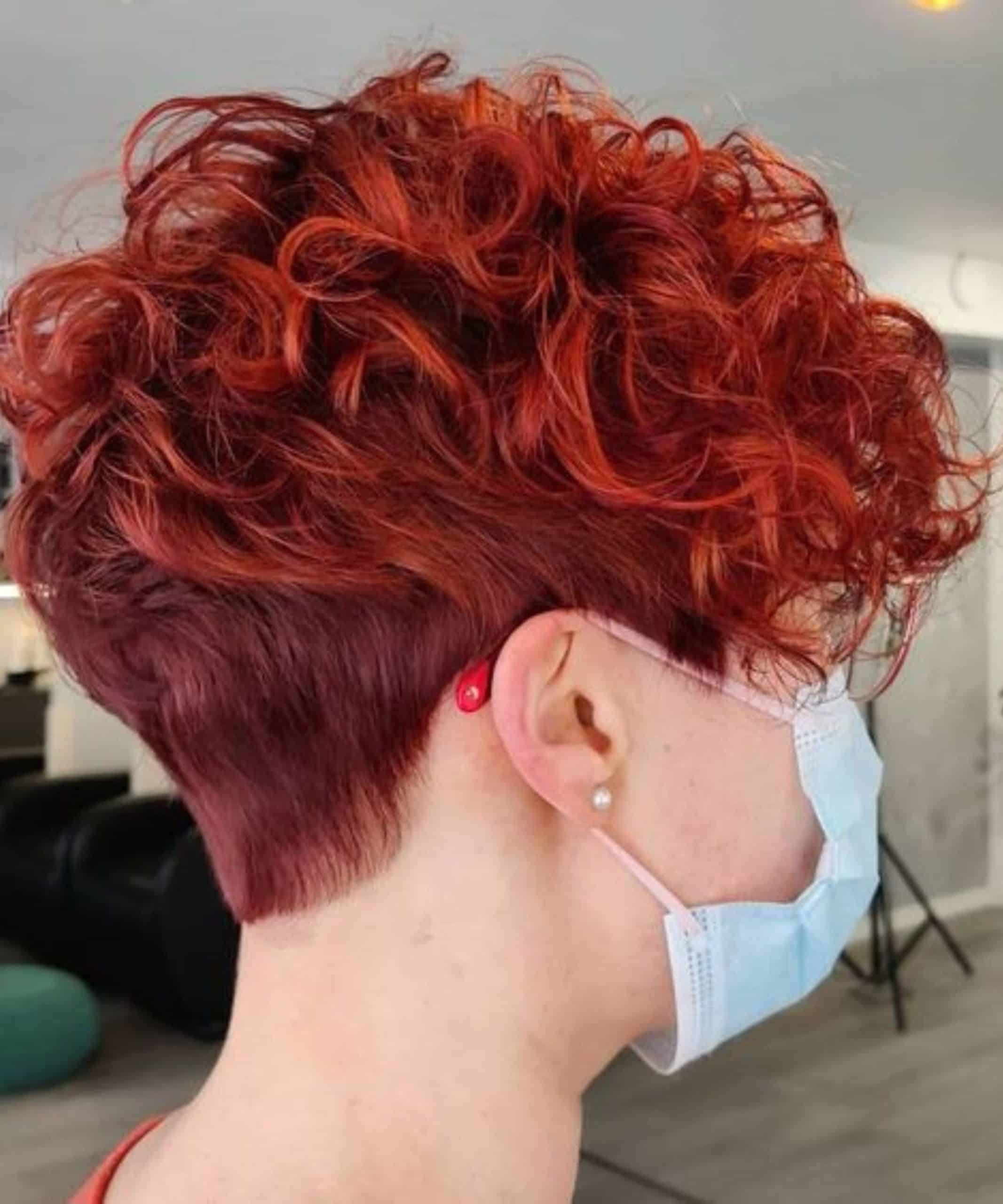 messy red pixie cut