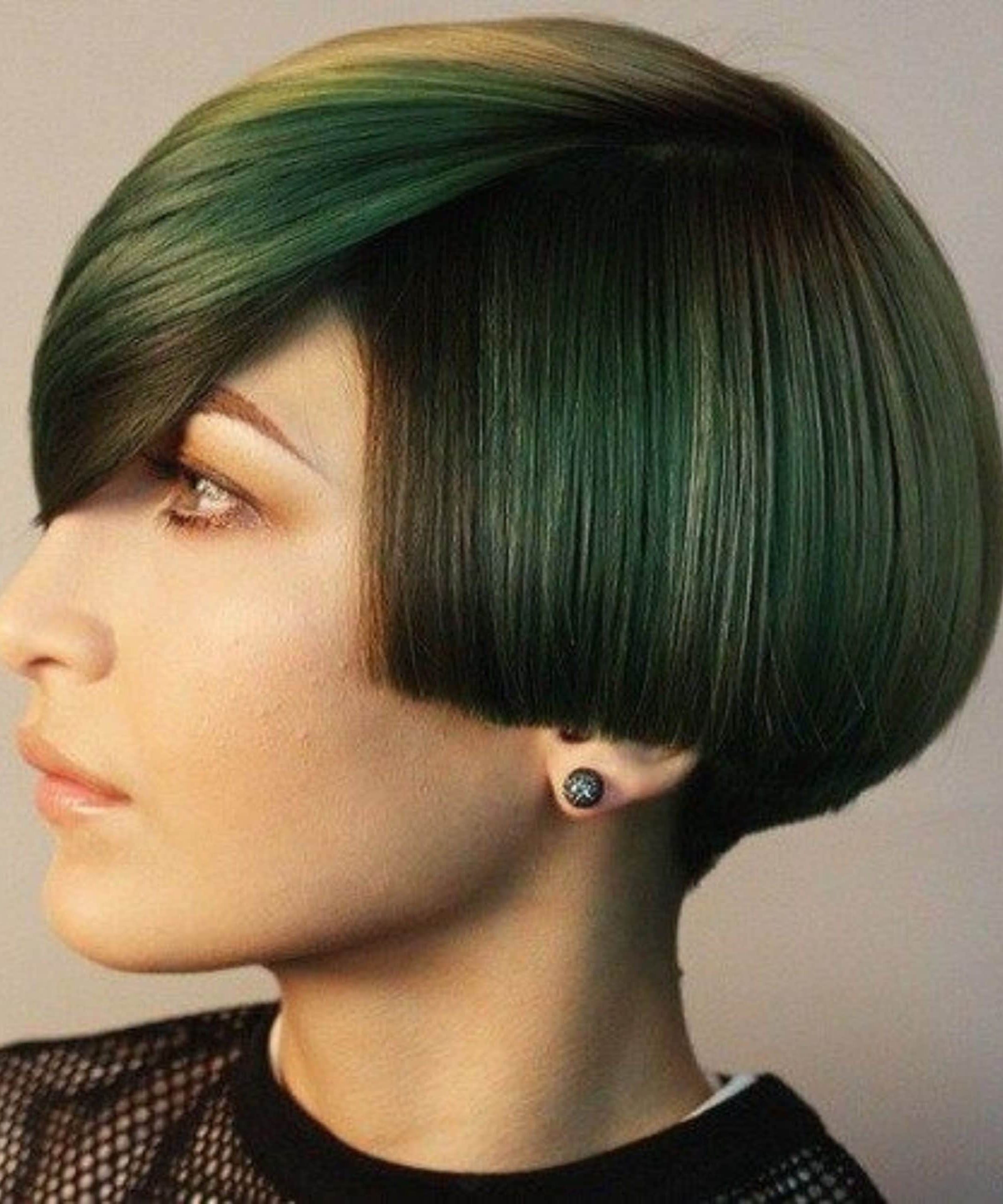 tapered bowl cut female