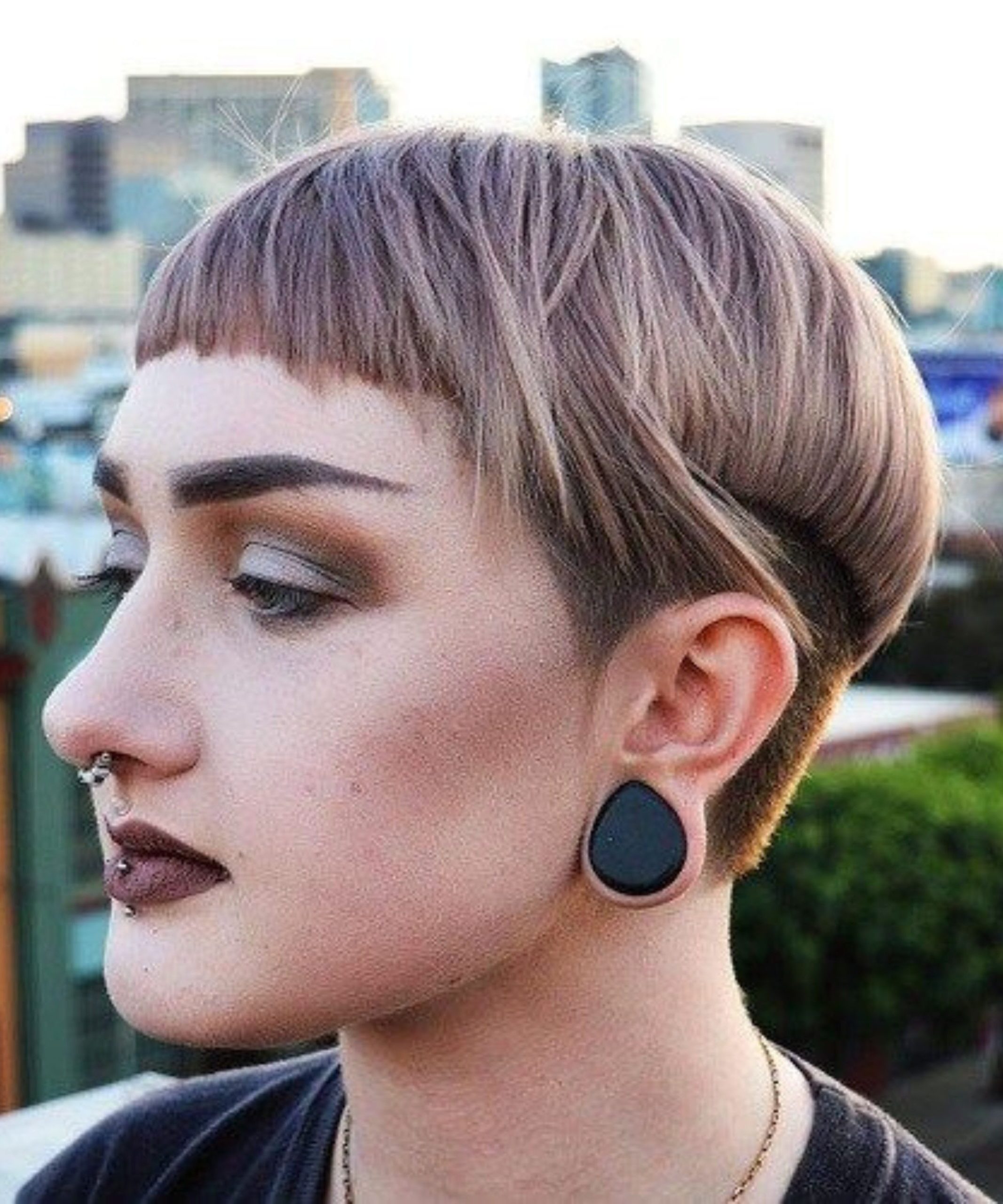 undercut curly bowl cut