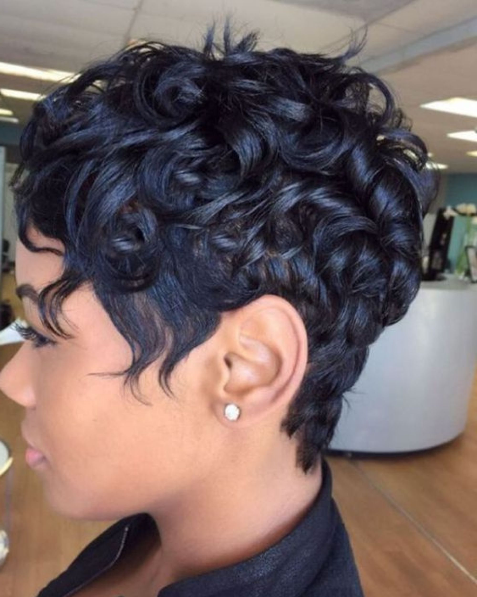 black female fade haircut designs