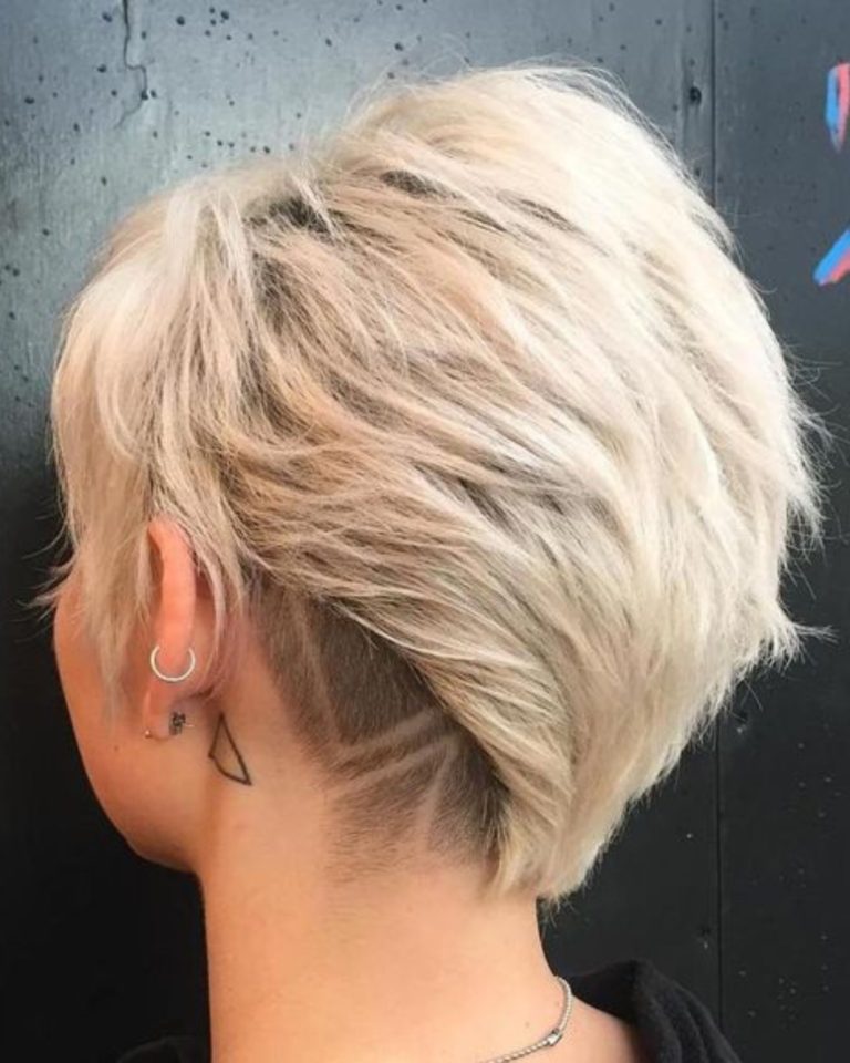 edgy pixie cut shaved sides