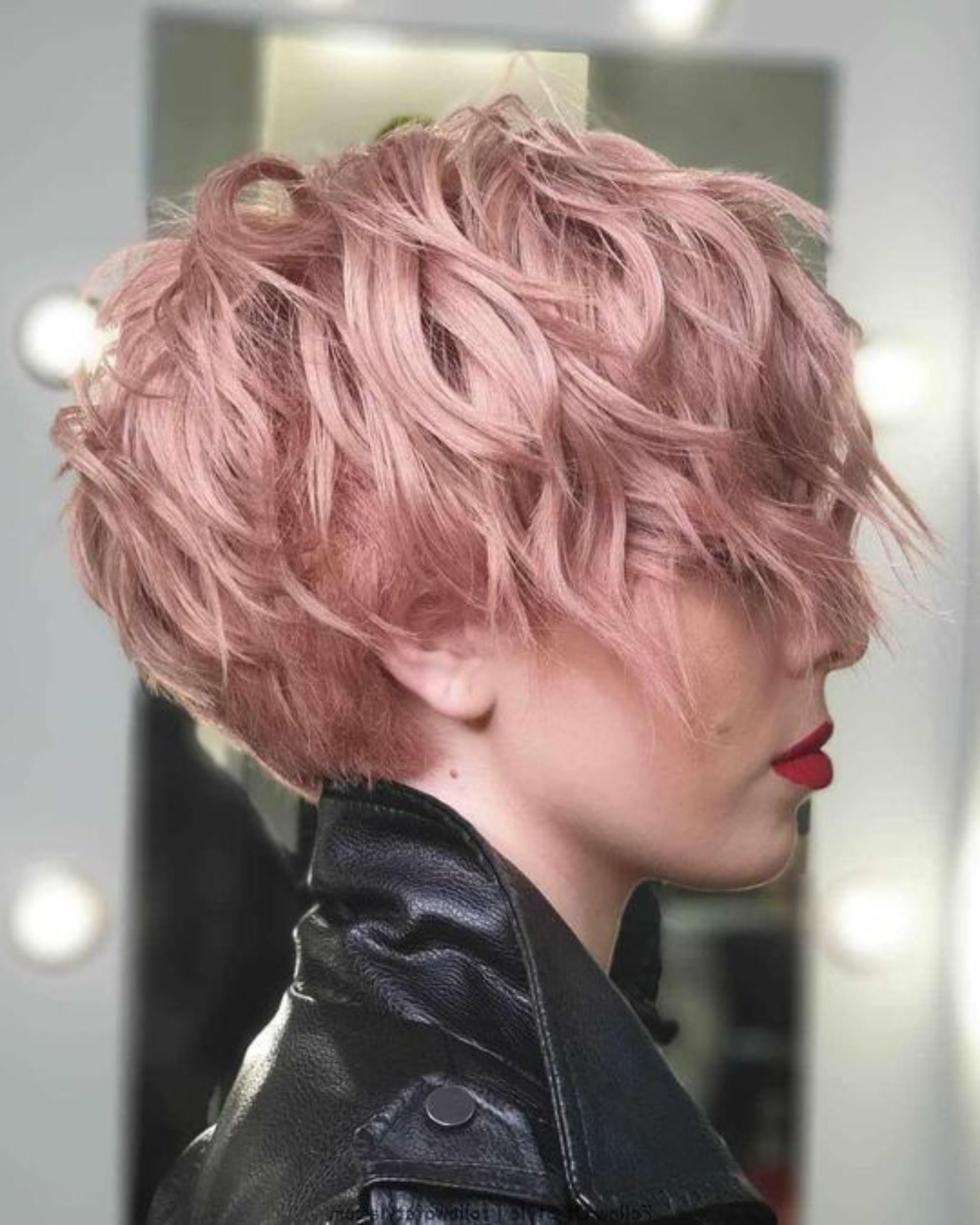 feminine curly pixie cut