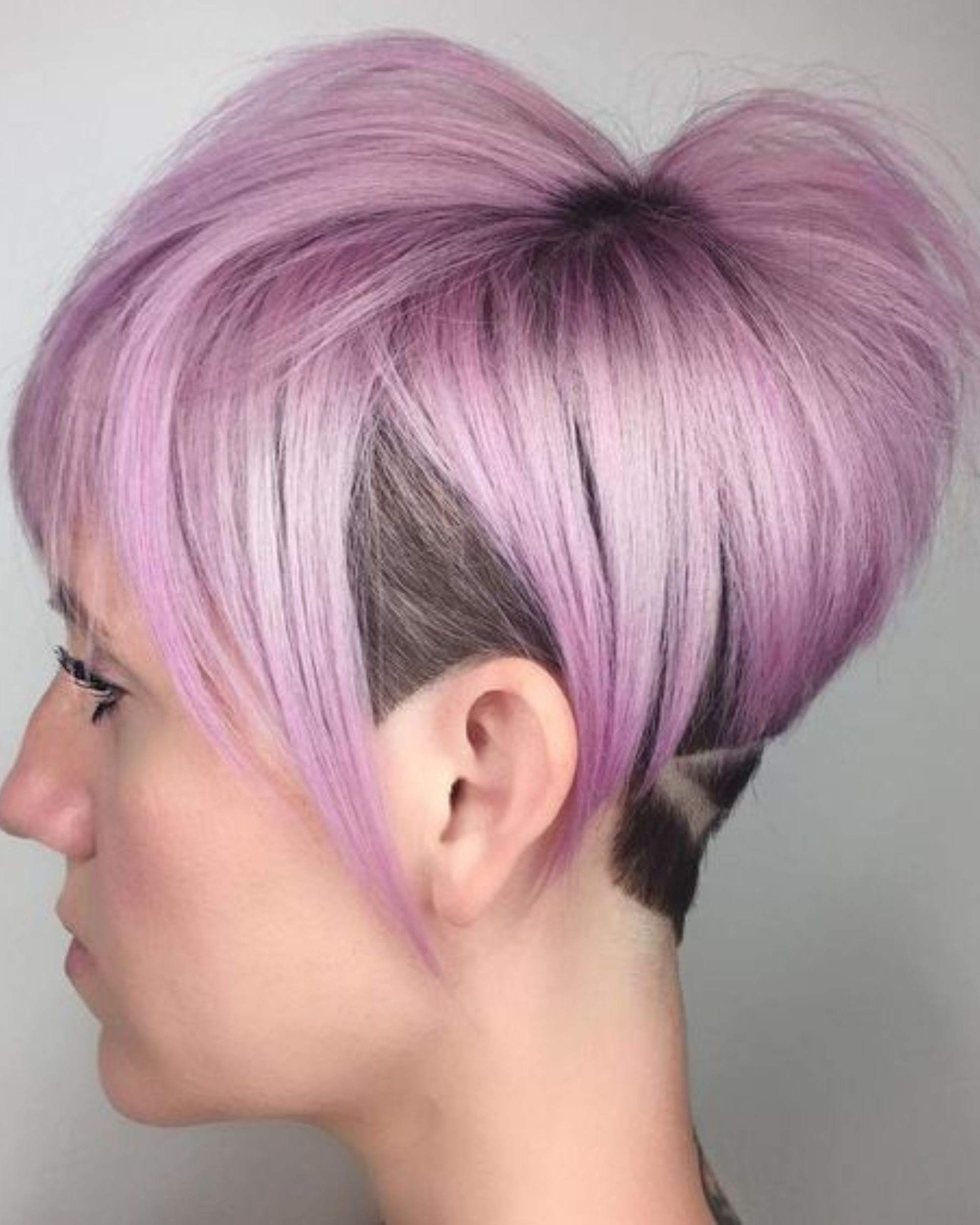 pixie cut shaved sides long top