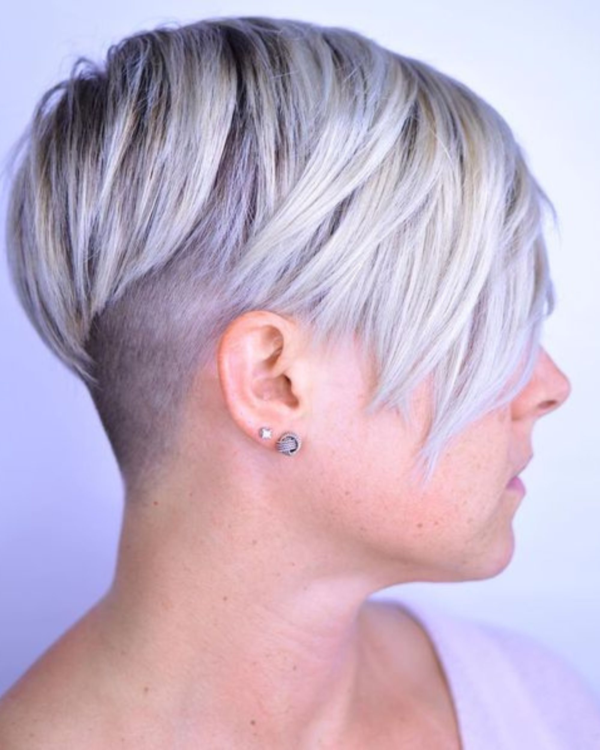 short pixie cut shaved sides