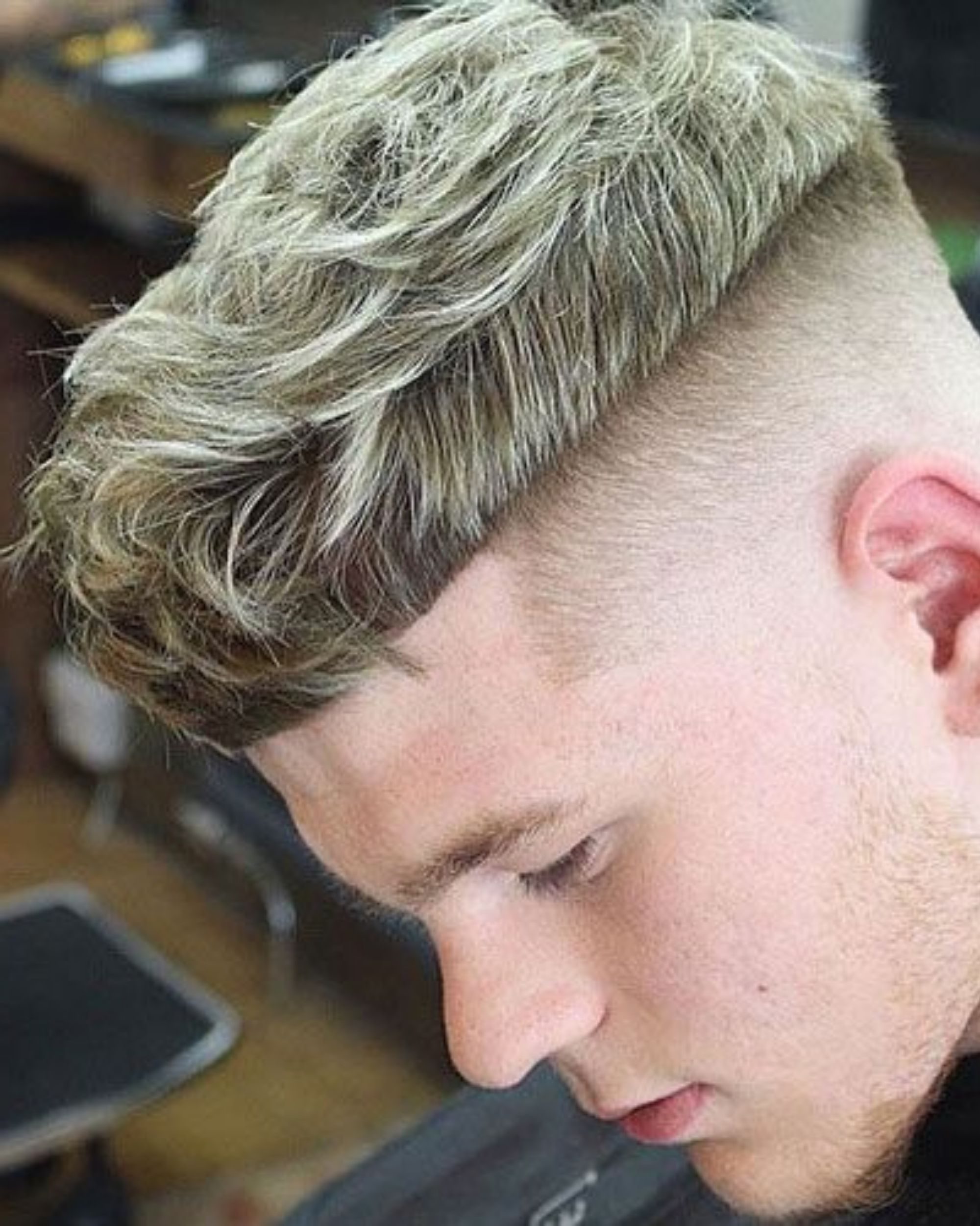 long caesar cut fade