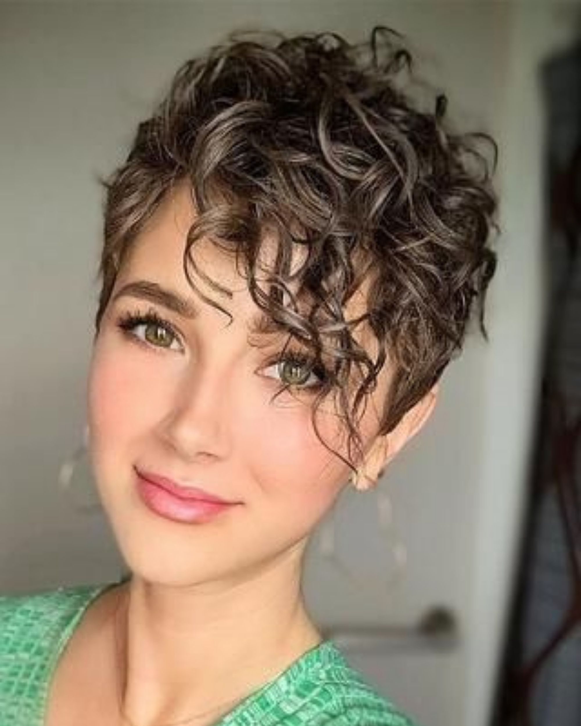 low maintenance curly pixie cut