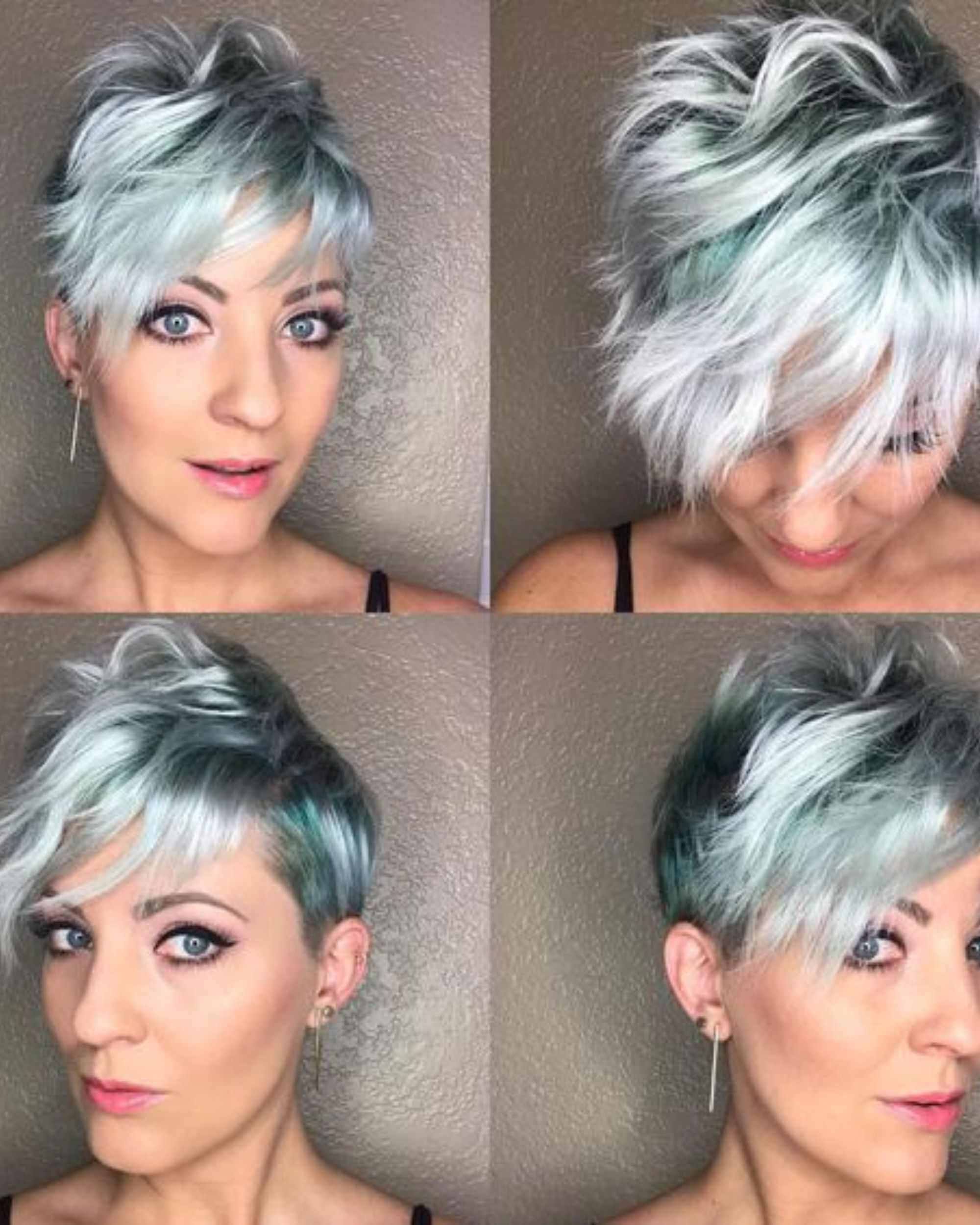 messy wavy pixie cut