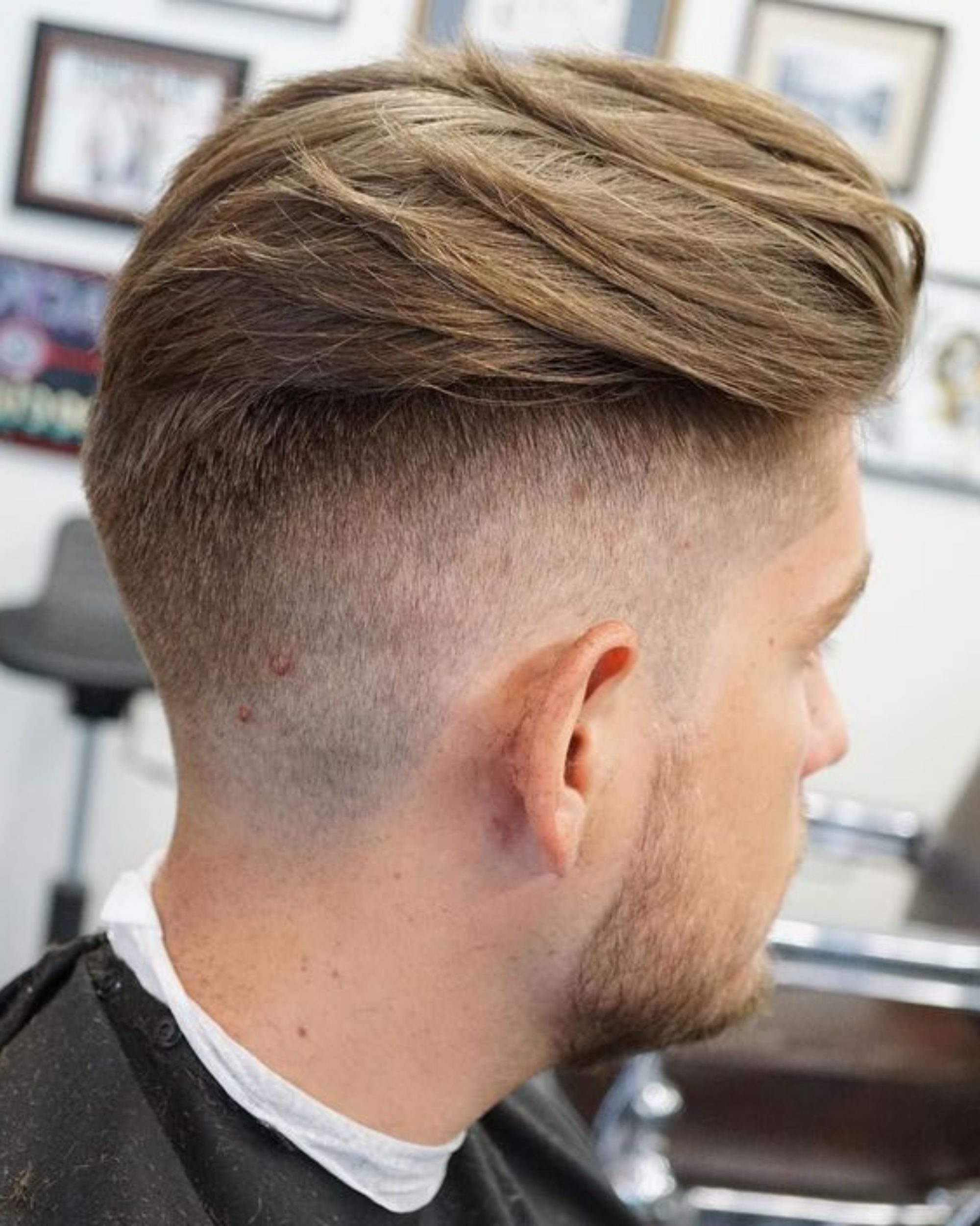 undercut curly hair fade