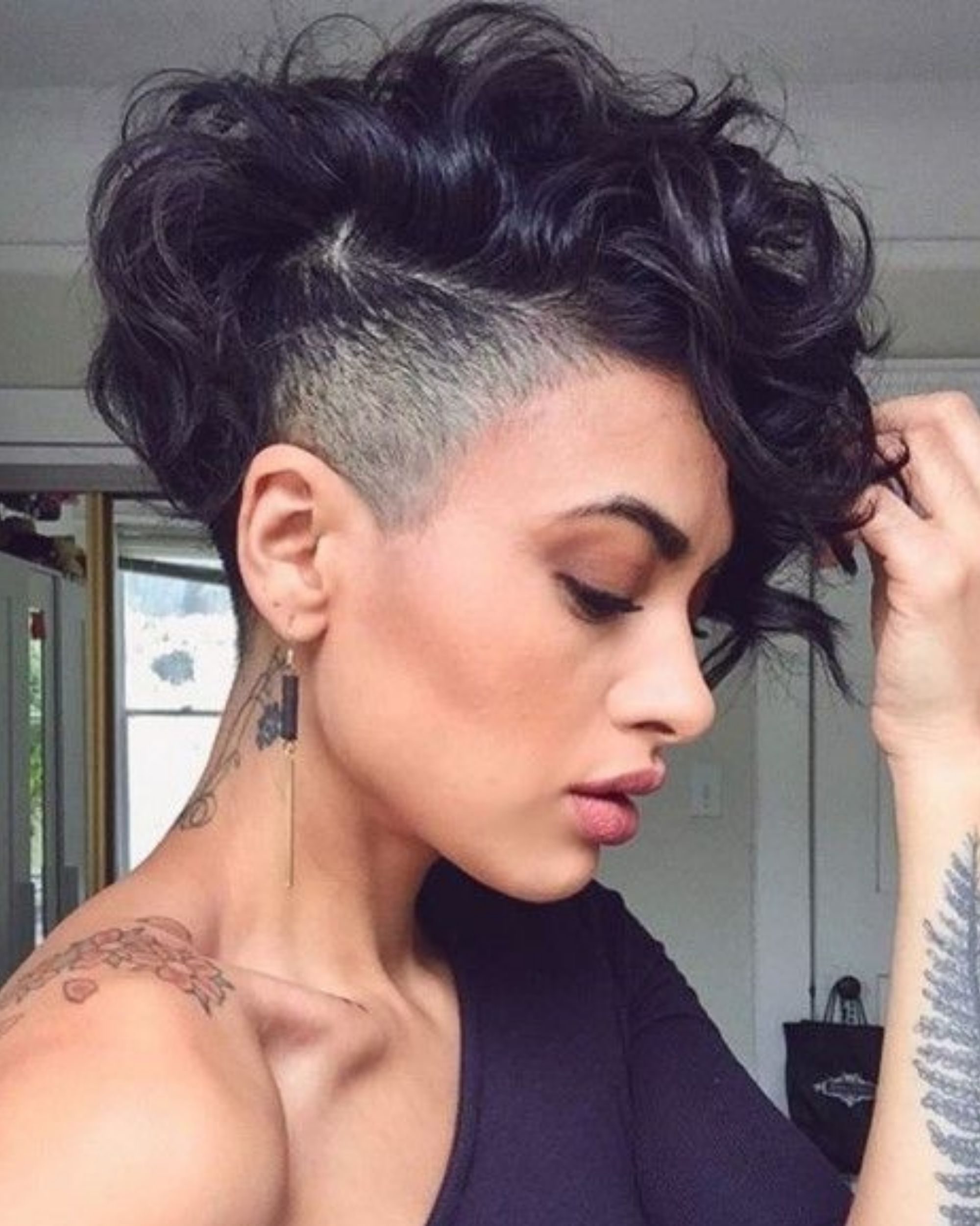 wavy pixie cut