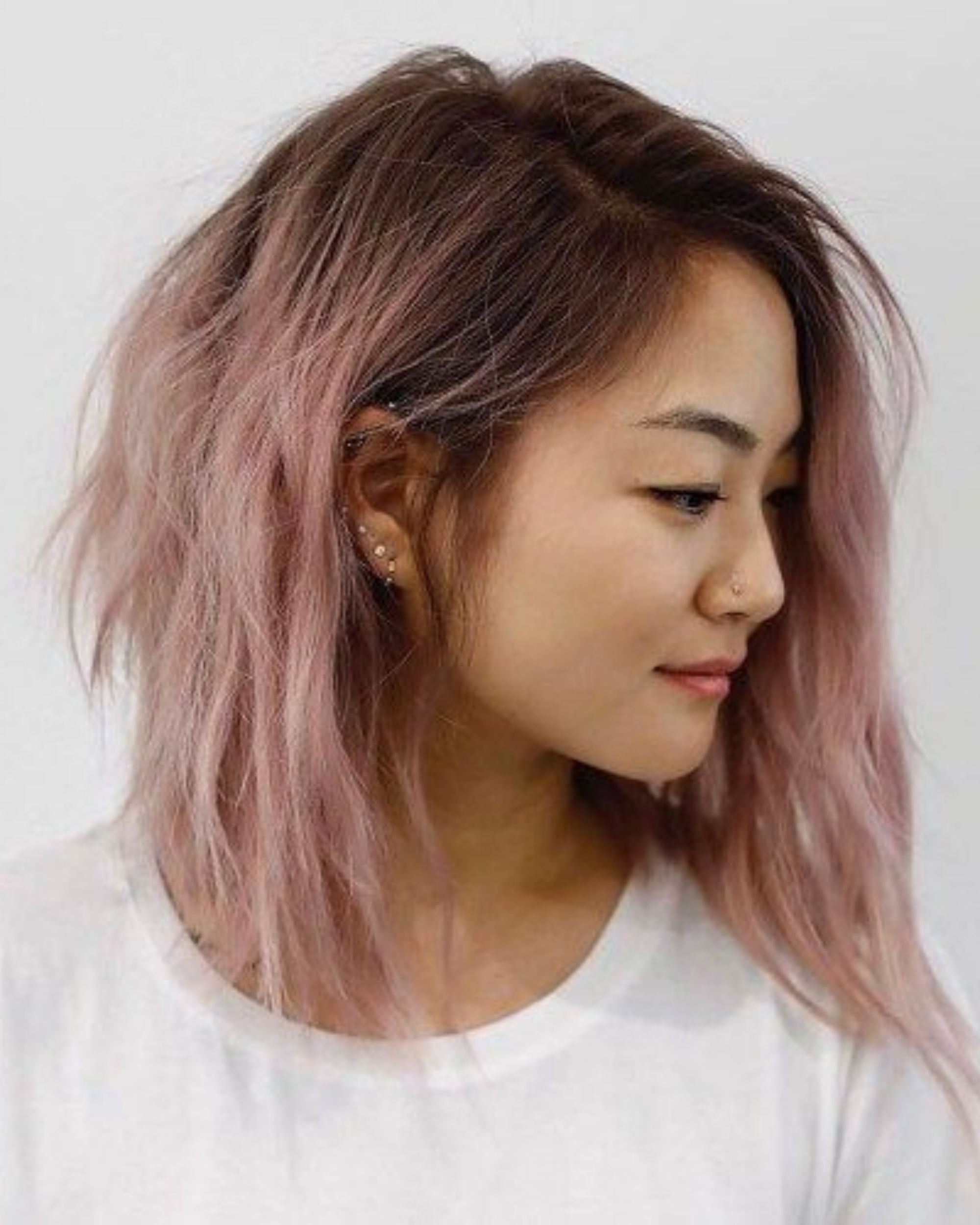 layered korean long hair