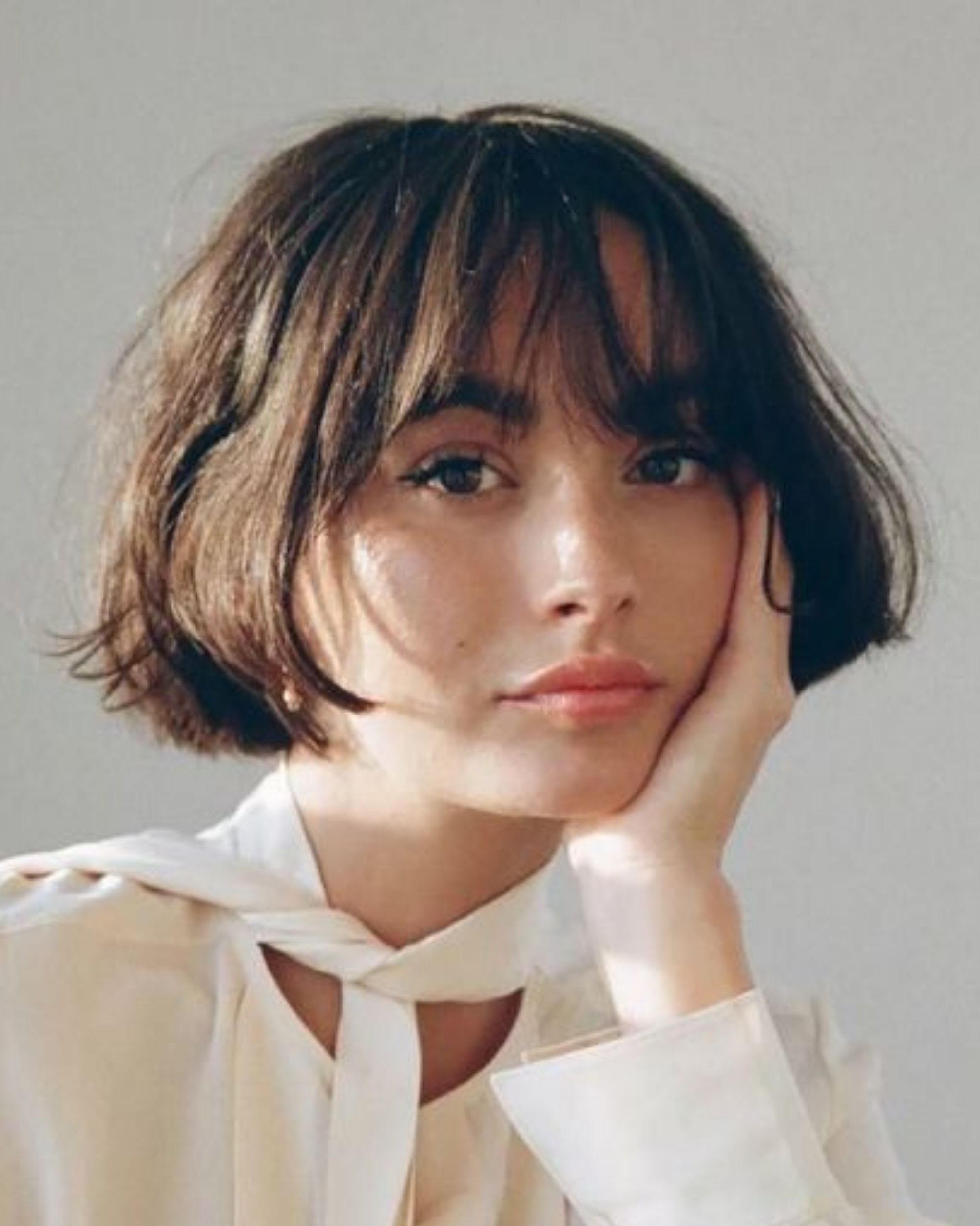 short hair neck length bob cut