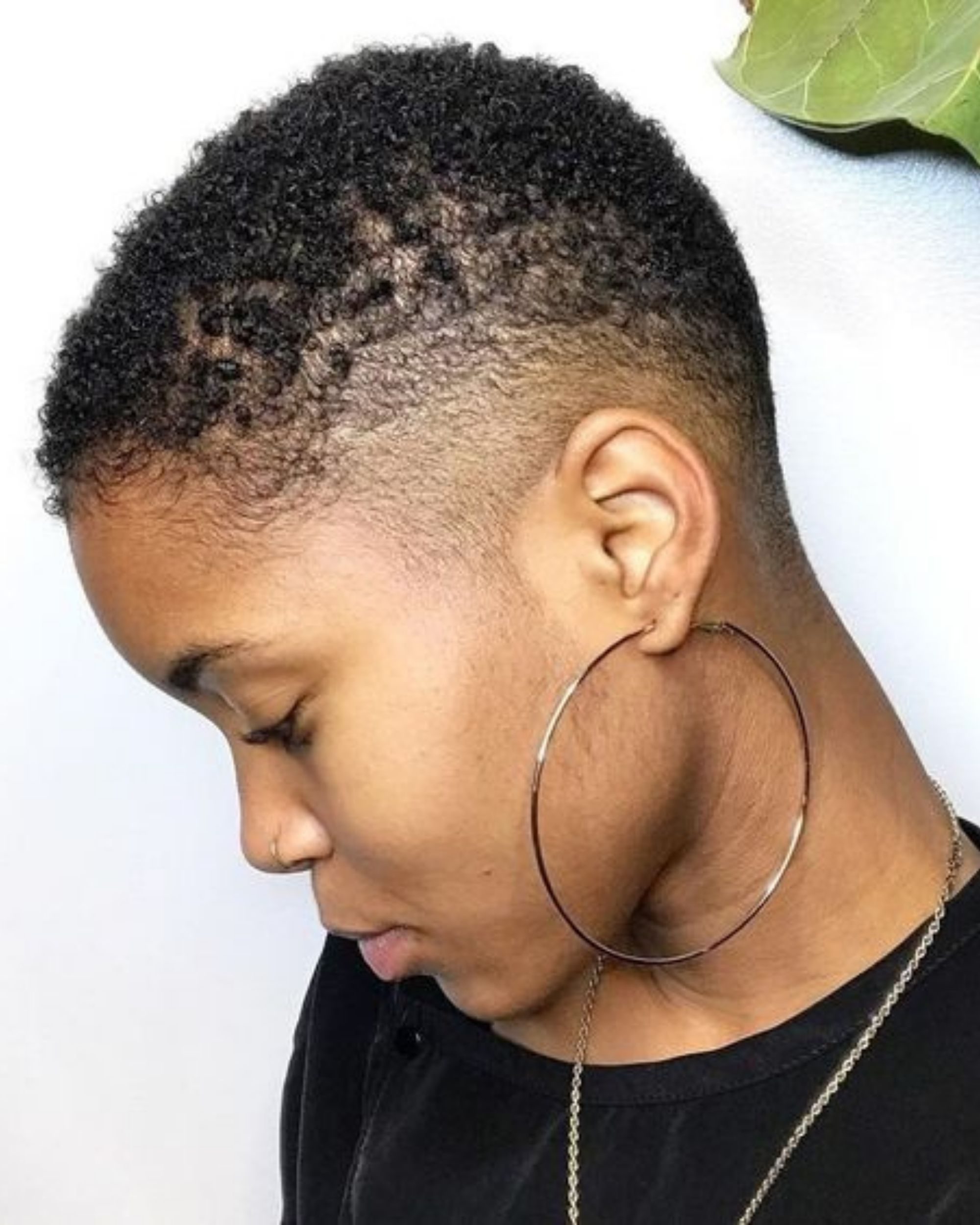 round face short natural haircuts for black females