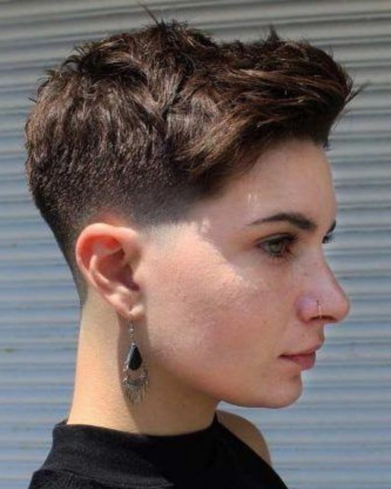 tapered haircut female