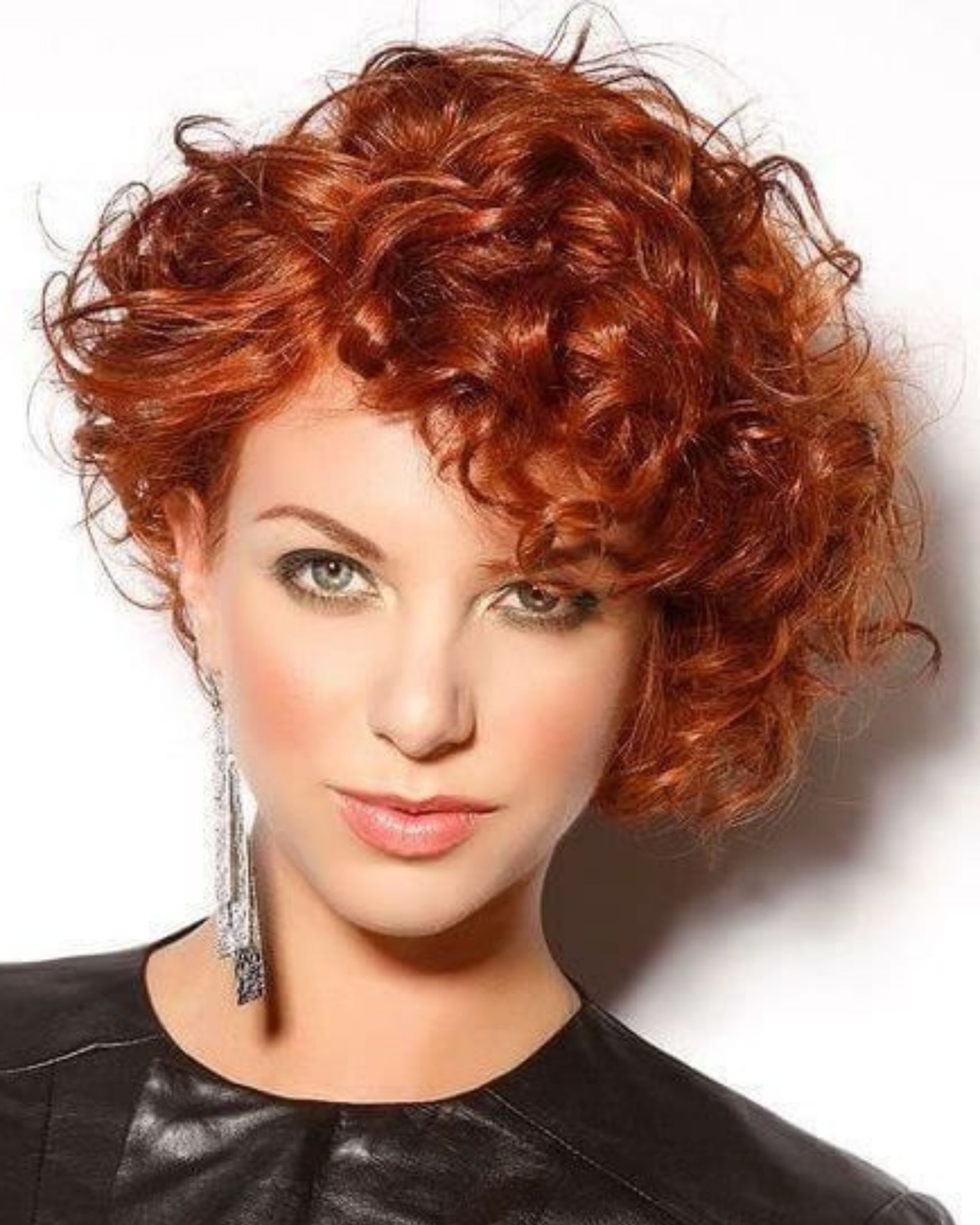 chubby face short curly hairstyles