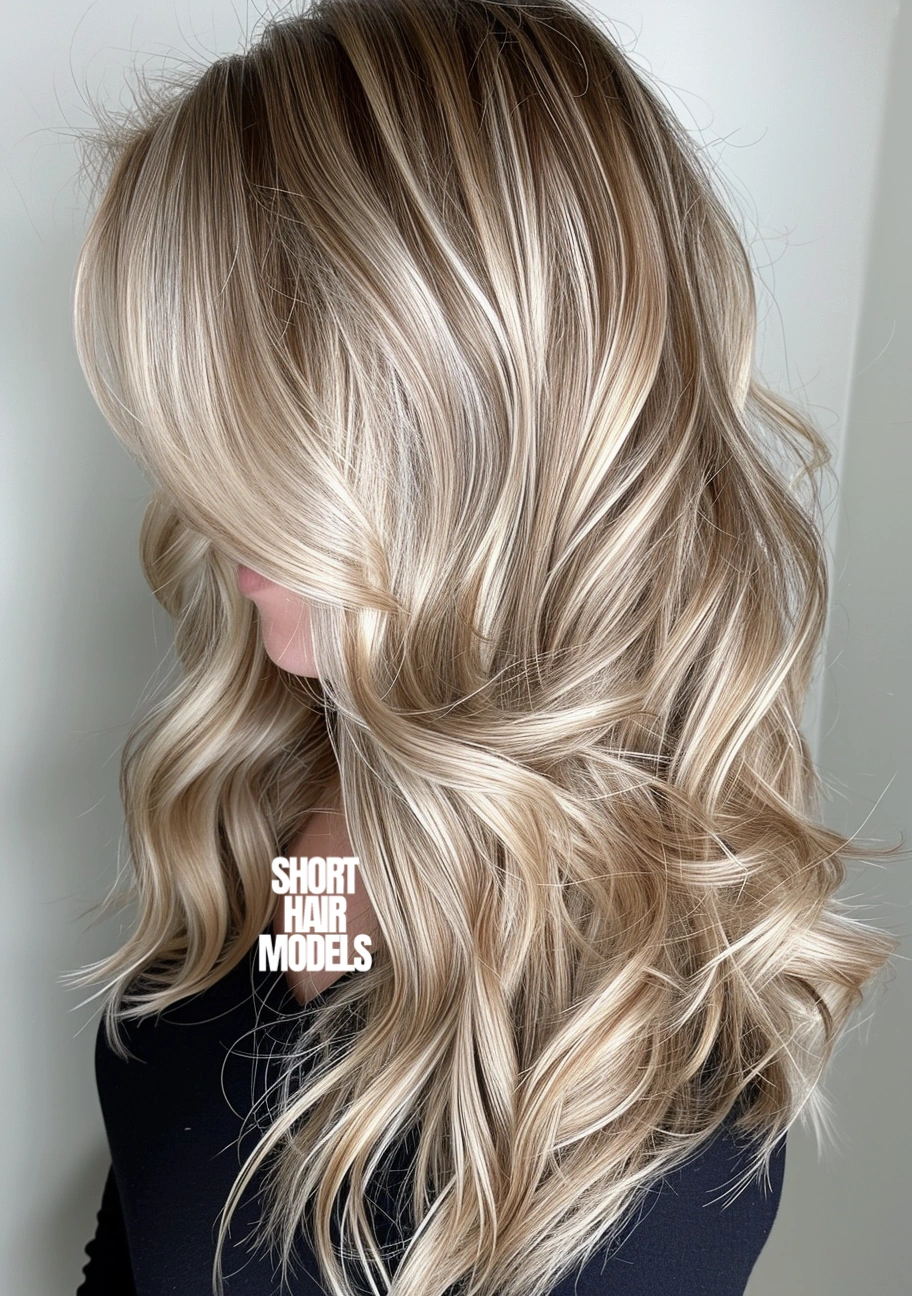 dark blonde hair with highlights