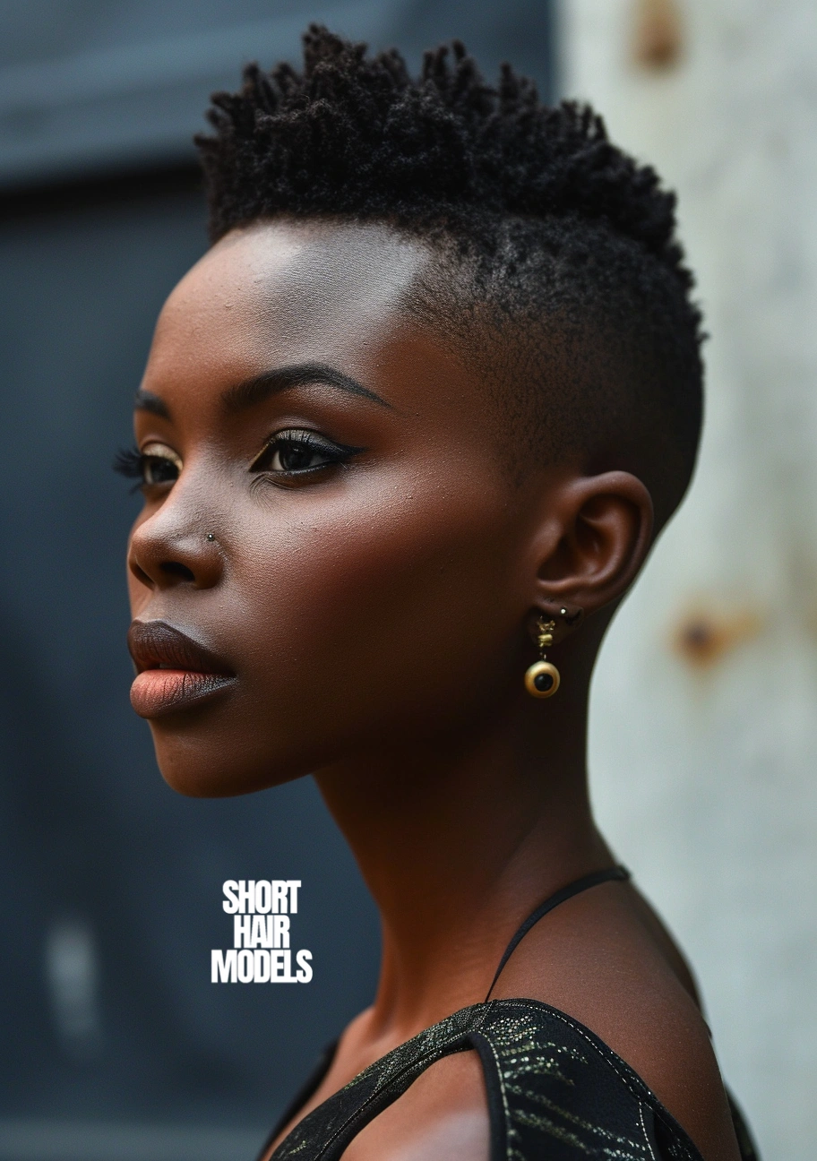 short natural fade haircuts for black females 2024