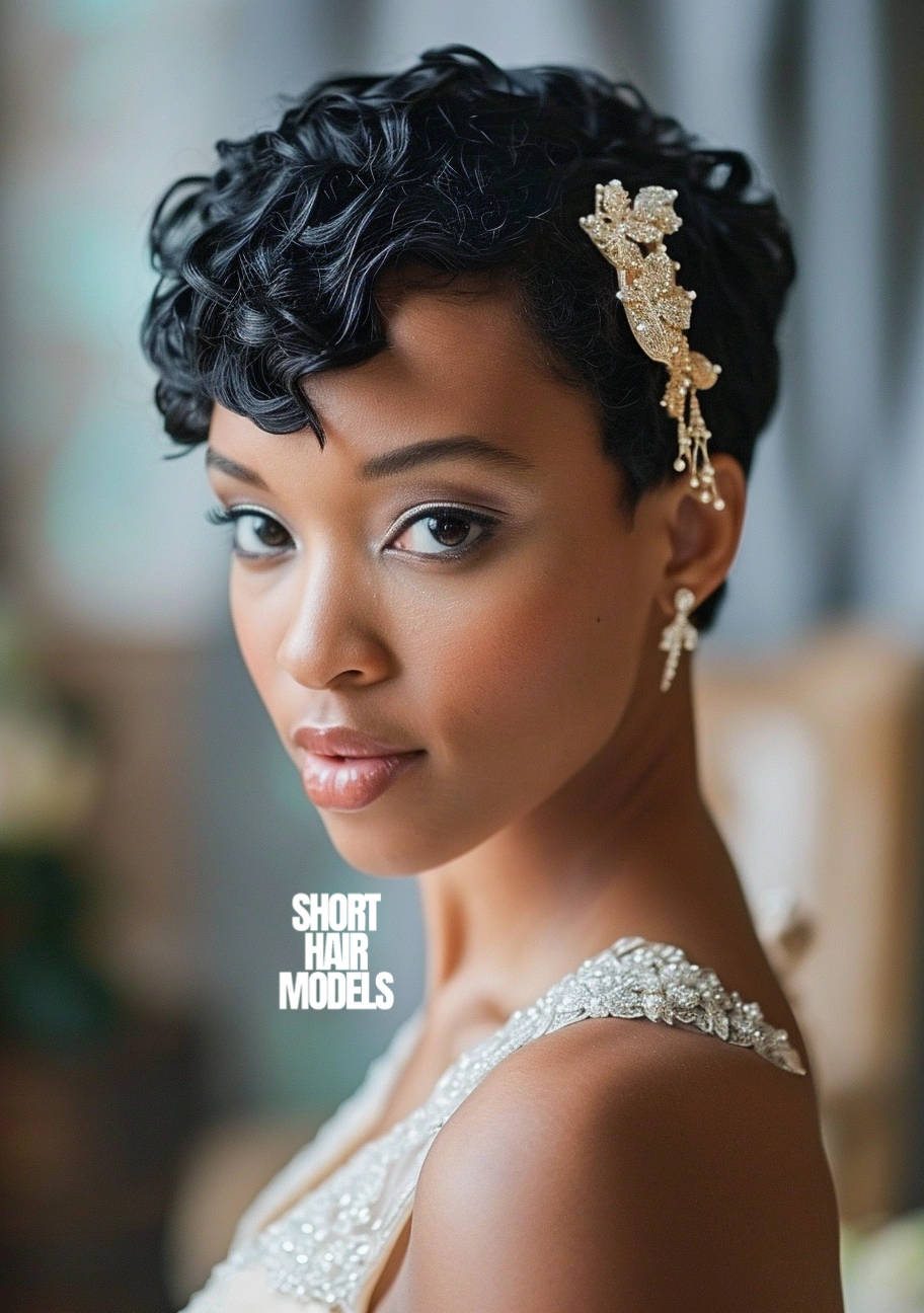 short wedding hairstyles for black women brides