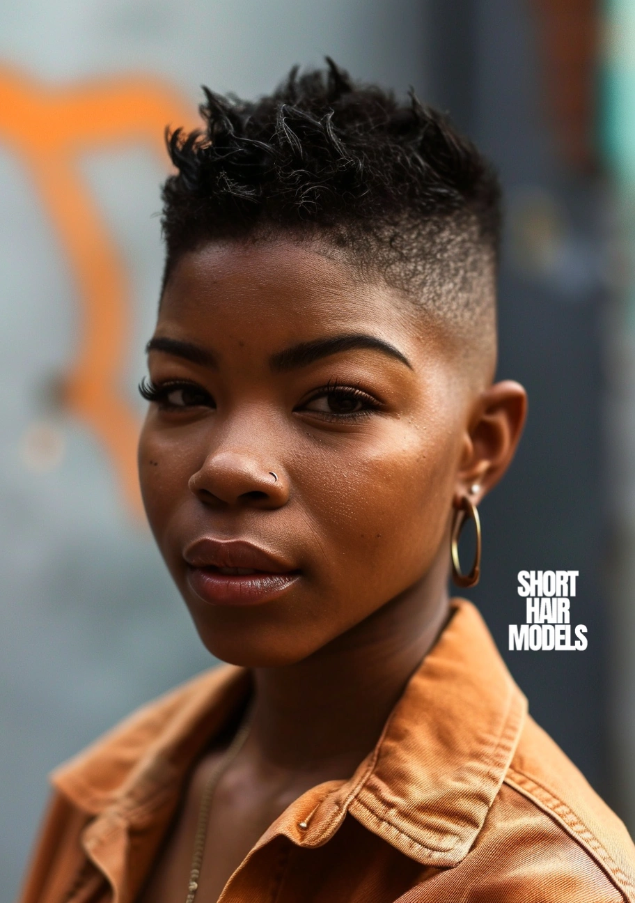 tapered cut natural hair round face