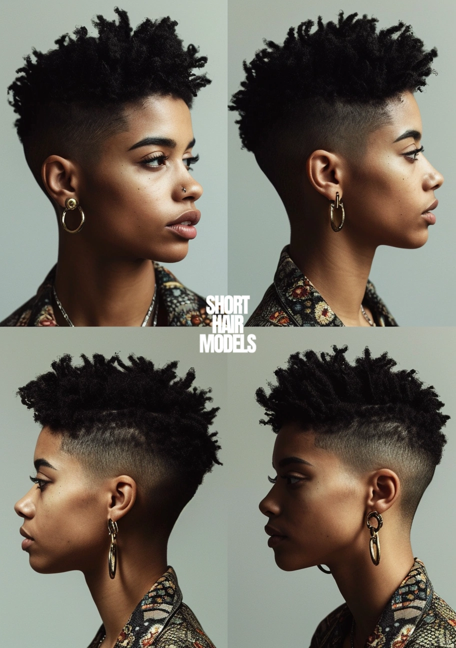 tapered haircuts and fades for black ladies